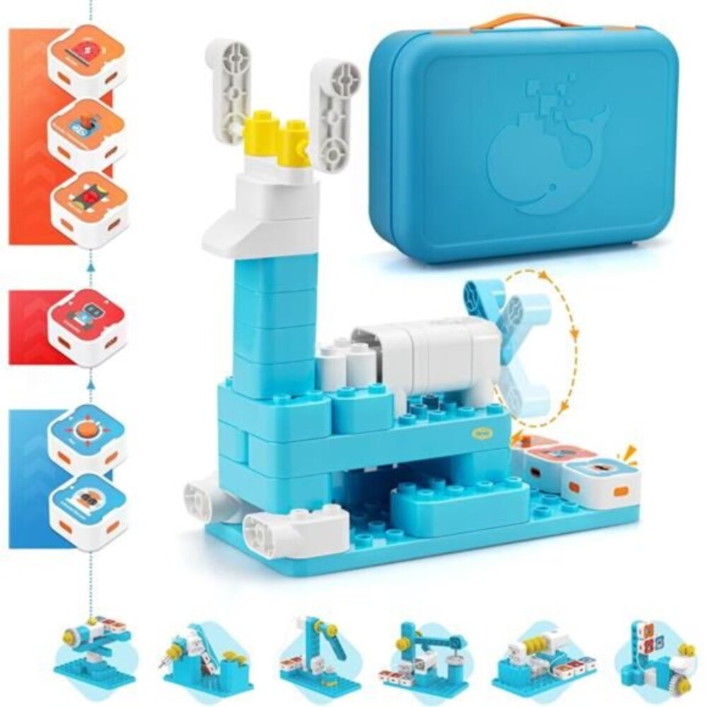 A3 Coding Robot for Kids, Multiple‎ Sensors Coding Block STEM Building Set Toys